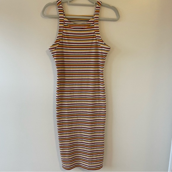 Revolve Brand 1.State Midi Square Neck Dress with Cut Outs on Back - Picture 2 of 8